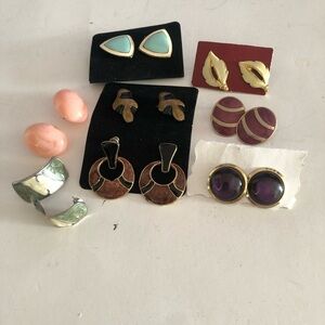 Gold and Purple Earrings Collection